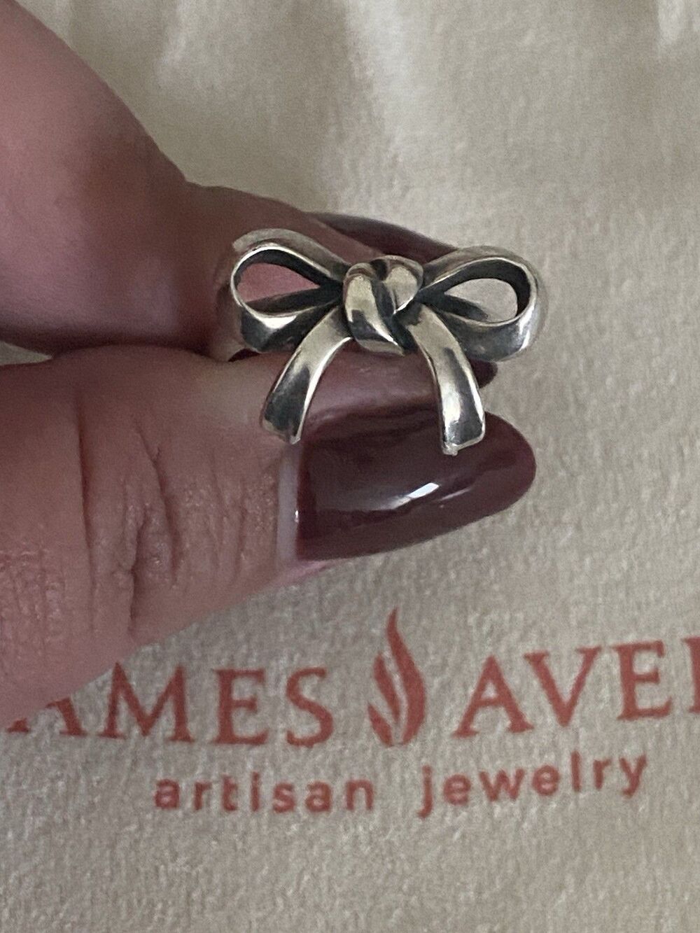 James Avery Retired Bow Ring Size 7
